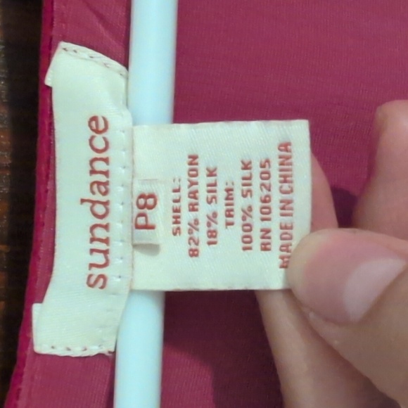 Sundance Velvet Red Tank V Neck Dress Size 8 Petite - Picture 2 of 7